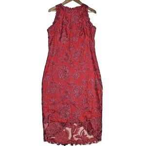 Tadashi Shoji NEW Womens Dress Sz 12 Floral Embroidered Party Formal